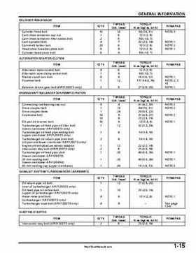 2004-2007 Honda Aquatrax ARX1200N3/T3/T3D Factory Service Manual, Page 18