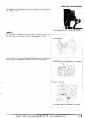 2008 Honda Aquatrax ARX1500T3/T3D factory service manual, Page 8