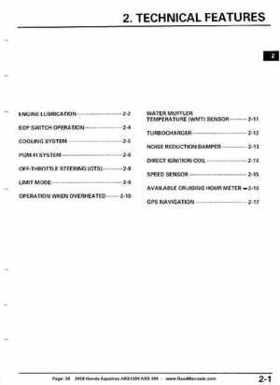 2008 Honda Aquatrax ARX1500T3/T3D factory service manual, Page 38