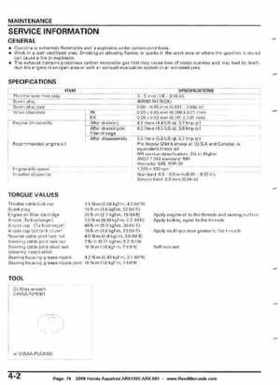 2008 Honda Aquatrax ARX1500T3/T3D factory service manual, Page 76