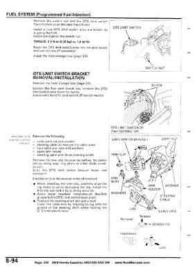 2008 Honda Aquatrax ARX1500T3/T3D factory service manual, Page 230