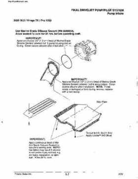 2000 Polaris Virage TX, SLX, Pro 1200, Genesis, Genesis FFI Personal Watercraft Service Manual, Page 173