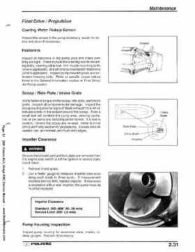 2001 Polaris SLH, Virage PWC Factory Service Manual, Page 51