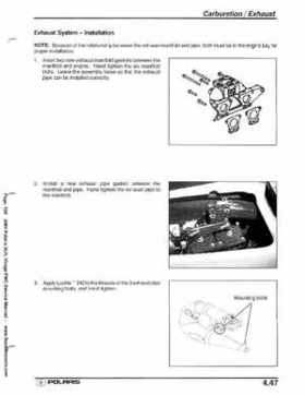 2001 Polaris SLH, Virage PWC Factory Service Manual, Page 160