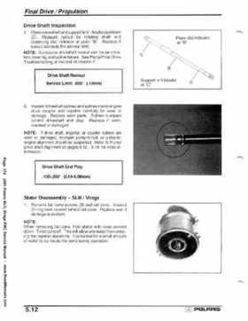 2001 Polaris SLH, Virage PWC Factory Service Manual, Page 174