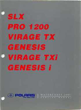 2001 Polaris SLX, PRO 1200, Virage TX, Genesis, Virage TXi, Genesis i Personal Watercraft Service Manual, Page 1