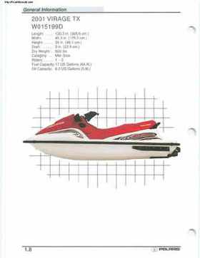2001 Polaris SLX, PRO 1200, Virage TX, Genesis, Virage TXi, Genesis i Personal Watercraft Service Manual, Page 16