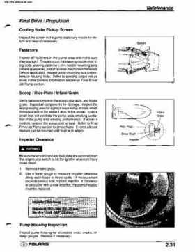 2001 Polaris SLX, PRO 1200, Virage TX, Genesis, Virage TXi, Genesis i Personal Watercraft Service Manual, Page 64