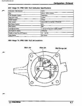 2001 Polaris SLX, PRO 1200, Virage TX, Genesis, Virage TXi, Genesis i Personal Watercraft Service Manual, Page 135