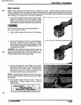 2001 Polaris SLX, PRO 1200, Virage TX, Genesis, Virage TXi, Genesis i Personal Watercraft Service Manual, Page 215
