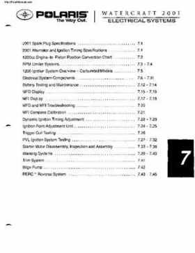 2001 Polaris SLX, PRO 1200, Virage TX, Genesis, Virage TXi, Genesis i Personal Watercraft Service Manual, Page 259
