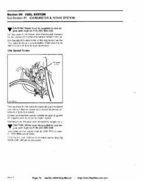 Bombardier SeaDoo 1989 factory shop manual, Page 76
