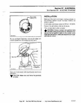 Bombardier SeaDoo 1989 factory shop manual, Page 95