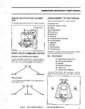 Bombardier SeaDoo 1990 factory shop manual, Page 6