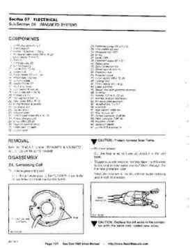 Bombardier SeaDoo 1990 factory shop manual, Page 107