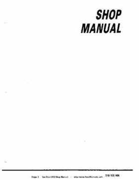 Bombardier SeaDoo 1992 factory shop manual, Page 2