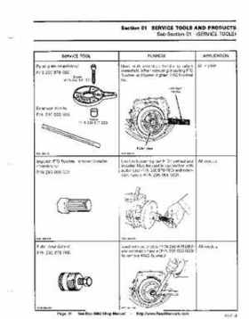Bombardier SeaDoo 1992 factory shop manual, Page 11