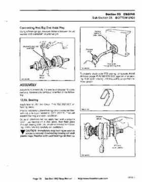 Bombardier SeaDoo 1992 factory shop manual, Page 76
