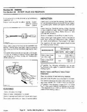 Bombardier SeaDoo 1992 factory shop manual, Page 84