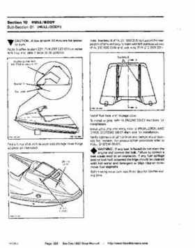 Bombardier SeaDoo 1992 factory shop manual, Page 222