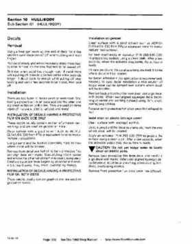 Bombardier SeaDoo 1992 factory shop manual, Page 230