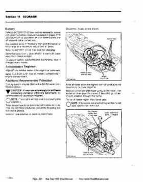 Bombardier SeaDoo 1992 factory shop manual, Page 234