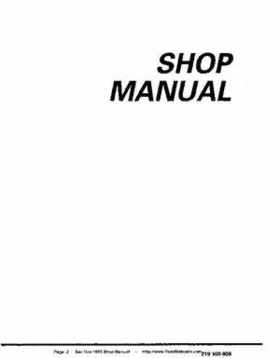 Bombardier SeaDoo 1993 factory shop manual, Page 2