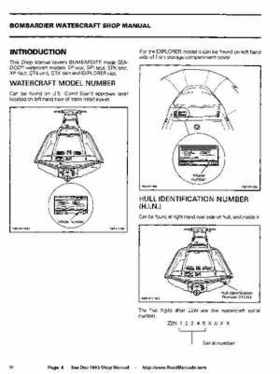 Bombardier SeaDoo 1993 factory shop manual, Page 6