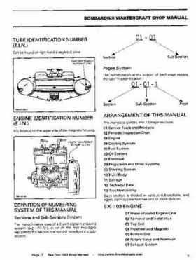 Bombardier SeaDoo 1993 factory shop manual, Page 7
