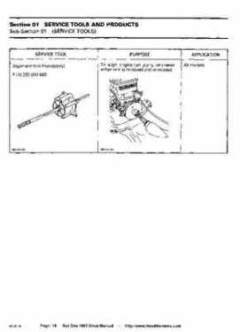 Bombardier SeaDoo 1993 factory shop manual, Page 14