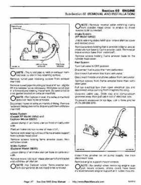 Bombardier SeaDoo 1993 factory shop manual, Page 47