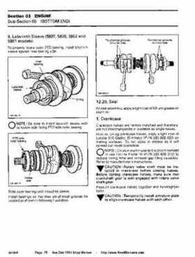 Bombardier SeaDoo 1993 factory shop manual, Page 78