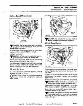 Bombardier SeaDoo 1993 factory shop manual, Page 121