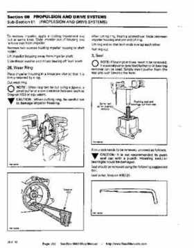 Bombardier SeaDoo 1993 factory shop manual, Page 202