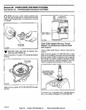 Bombardier SeaDoo 1993 factory shop manual, Page 210
