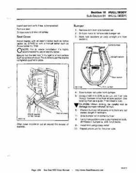 Bombardier SeaDoo 1993 factory shop manual, Page 249