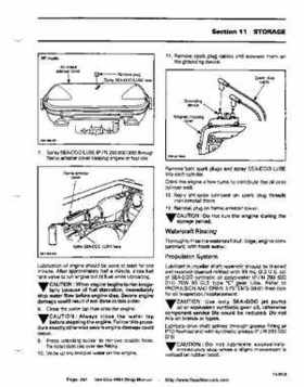 Bombardier SeaDoo 1993 factory shop manual, Page 261