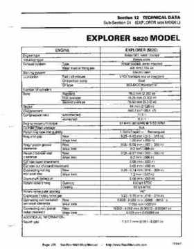 Bombardier SeaDoo 1993 factory shop manual, Page 279