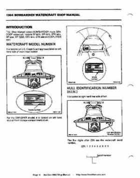 Bombardier SeaDoo 1994 factory shop manual, Page 6