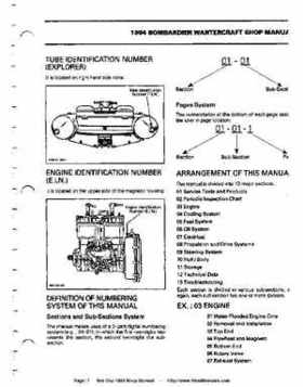 Bombardier SeaDoo 1994 factory shop manual, Page 7