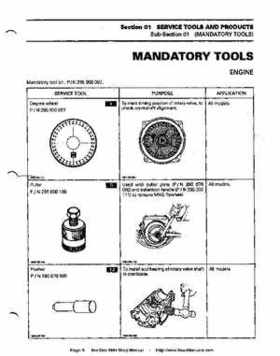 Bombardier SeaDoo 1994 factory shop manual, Page 9