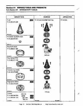 Bombardier SeaDoo 1994 factory shop manual, Page 10