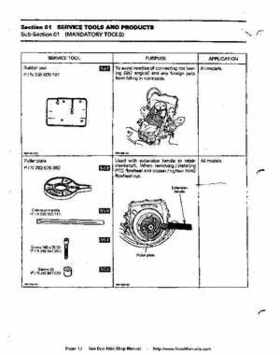 Bombardier SeaDoo 1994 factory shop manual, Page 12