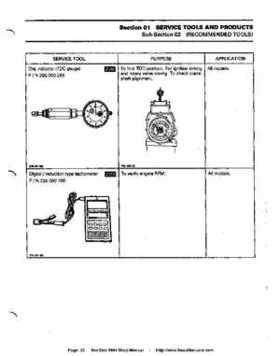 Bombardier SeaDoo 1994 factory shop manual, Page 22
