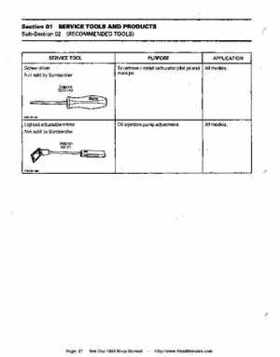 Bombardier SeaDoo 1994 factory shop manual, Page 27