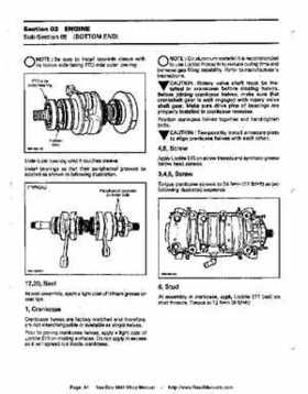 Bombardier SeaDoo 1994 factory shop manual, Page 84