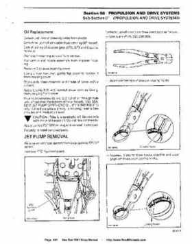 Bombardier SeaDoo 1994 factory shop manual, Page 191