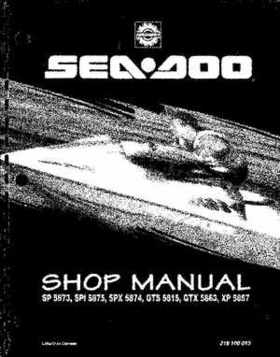 Bombardier SeaDoo 1995 factory shop manual, Page 1