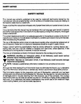 Bombardier SeaDoo 1995 factory shop manual, Page 5