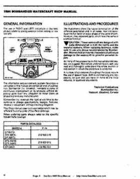 Bombardier SeaDoo 1995 factory shop manual, Page 9